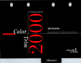 2000 Toyota 4Runner Color & Trim