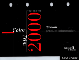 2000 Toyota Land Cruiser Color & Trim
