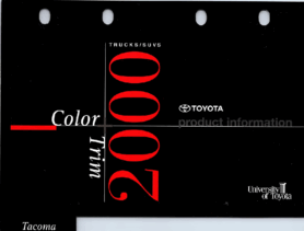 2000 Toyota Tacoma Color & Trim