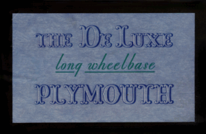1934 Plymouth De Luxe LWB