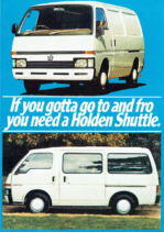 1982 Holden Shuttle Data Sheet (Aus)