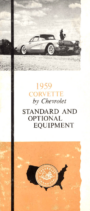 1959 Chevrolet Corvette Equipment Booklet
